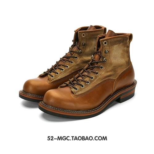 Martens, ретро демисезонные утепленные сапоги подходит для мужчин и женщин, высокий парашютист, коричневые ботинки для кожаной обуви