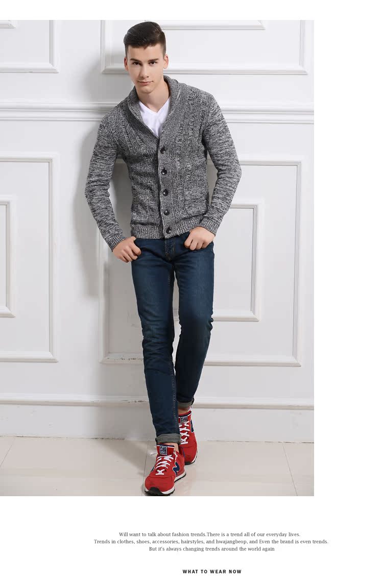 CSOKASN Nam Đan Cardigan Ve Áo Nam Áo Len Giản Dị Áo Len Hàn Quốc Áo Khoác