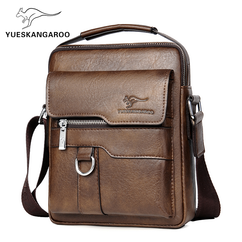Yuesen Kangaroo Leather Men's Shoulder Bag Vertical Messenger Bag Small Bag Backpack Cowhide Bag Business Casual Bag