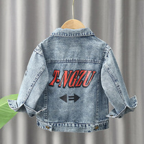 Boys denim jacket 2021 spring autumn new children Long sleeves in children foreign air denim jacket baby Korean version blouse
