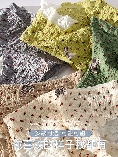 Японское нижнее белье, хлопковые милые штаны, антибактериальные дышащие трусы, кружевное белье для коррекции формы бедер