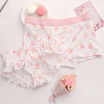 Couple panties Couple cute cartoon milk silk pure desire a pair of men and women low waist triangle sexy fun suit