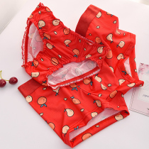 Red couple underwear new life year tiger year a pair of men and women cotton cute couple wedding festive shorts head