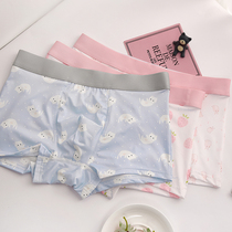 Men's underwear boxers new cute cartoon boys boxer pants head quick-drying milk silk thin sexy low waist