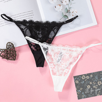  Sexy panties Womens Japanese lace seamless T-pants low waist transparent hot thong girl briefs temptation