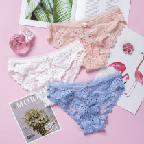 Sweet lace flowers translucent sexy underwear ladies breifs Temptation ice silk underwear comfortable breathable clearance