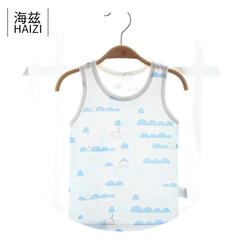 Bé nhỏ vest sling bông mùa hè mỏng sơ sinh bé bụng bảo vệ cô gái mùa hè váy cậu bé không tay đầu.