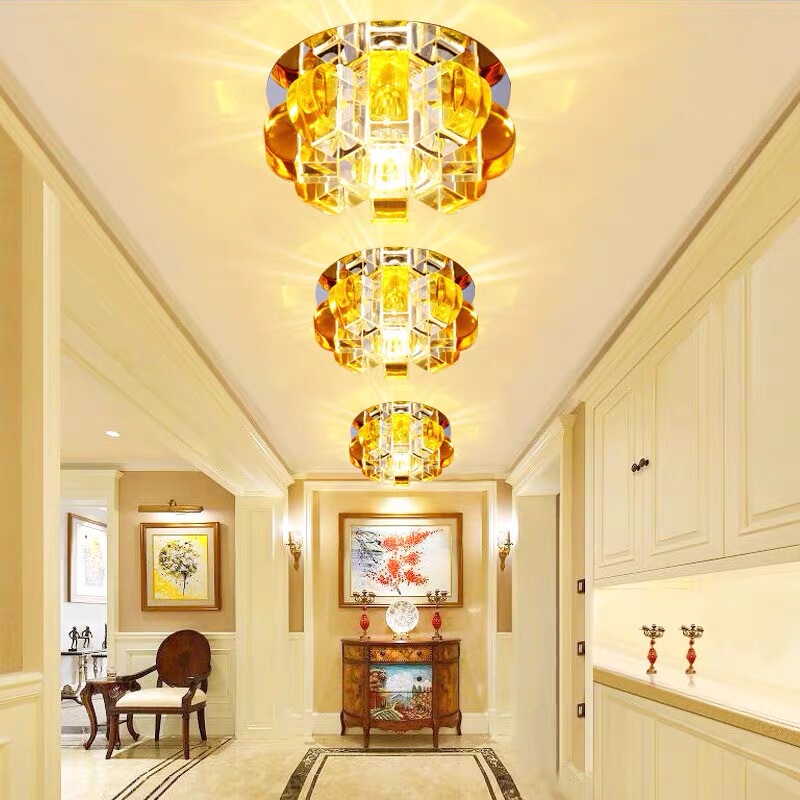 Led180 ° Crystal Ceiling Light Downlight Spotlight 3W5W Pumpkin Background Wall Entrance Living Room Light Aisle Drilling Led180 ° Crystal Ceiling Light Downlight Spotlight 3W5W Pumpkin Background Wall Entrance Living Room Light Aisle Drilling