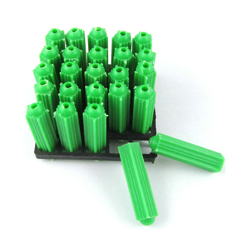 Green plastic expansion tube 6mm6cm expansion plug expansion plug M6M wall plug rubber plug Peng expansion tube glue plug rubber particles