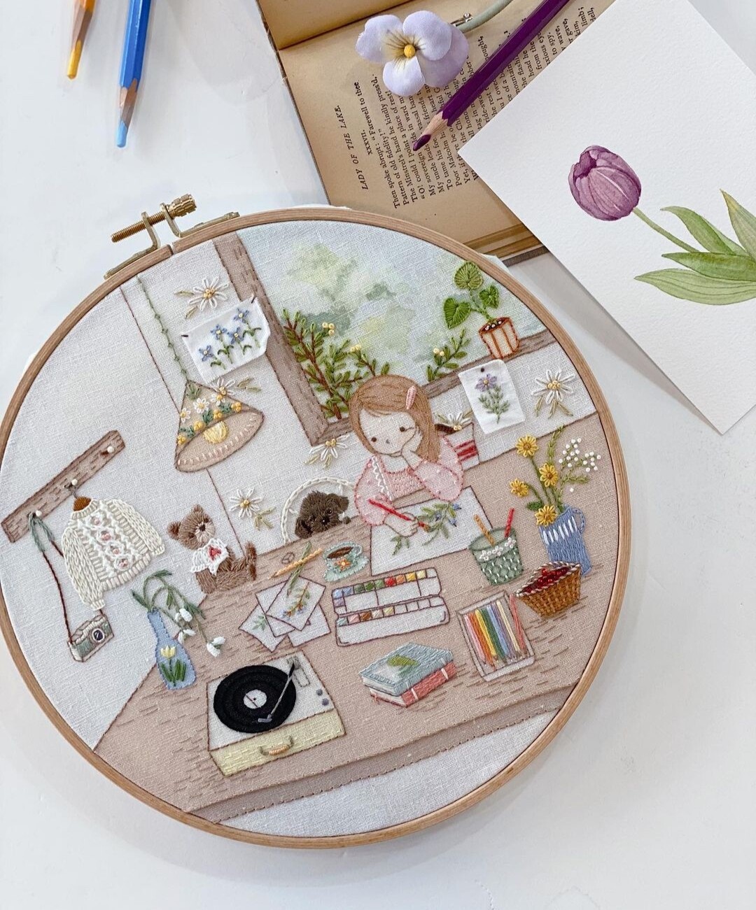 Artisan Balls New Products Kblue Fairy Tale Series Small Painter DIY Handmade Embroidery Hung Painting Material Bag 