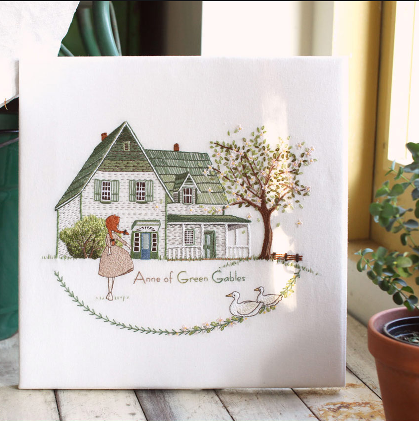 Artisan Maru Handmade Korea Kblue Hayao Miyazaki Animation Anne's Green House DIY Hand Embroidery Material Pack