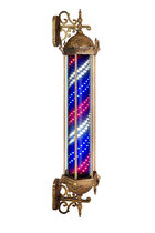 LED retro hanging wall hair salon barber shop logo light box hairdressing turn light hanging wall direct sales