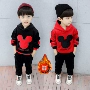 Winter Boy Set 2 Years Girl 3 Baby 4 Quần áo bảo vệ thể thao Hàn Quốc Trẻ em 5 Plus nhung dày 6 Bộ hai mảnh 7 váy trẻ em 10 tuổi