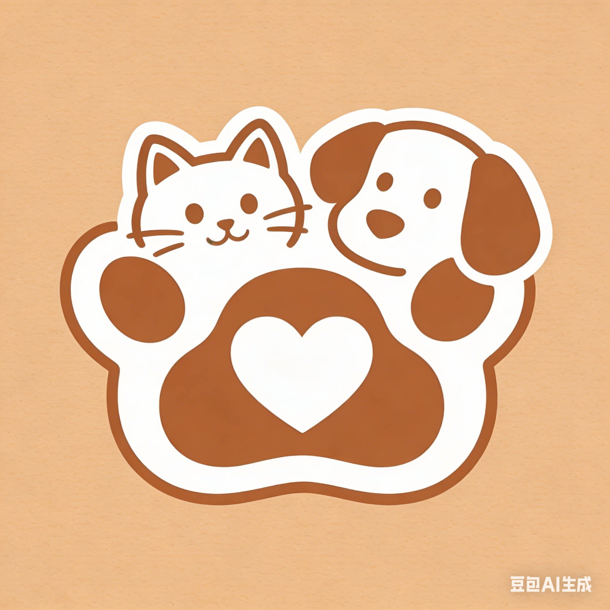 爱萌爪宠物用品店的LOGO