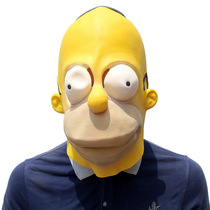 Halloween party masquerade Simpson latex Mask movie cosplay headgear Simpson Mask