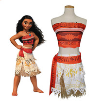 Children Adult Ocean Wonders Moana Parent-Child cos Suit Adult cosplay Costumes