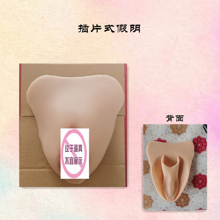 Men's Cross-Dressing Fake Vagina Insert, One-Piece Male-To-Female Transformation Silicone Underwear Insert to Hide the Penis