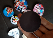 Refrigerator patch magnets to customize personalized creative crystal magnetic stickers round travel cartoon stickers star photos