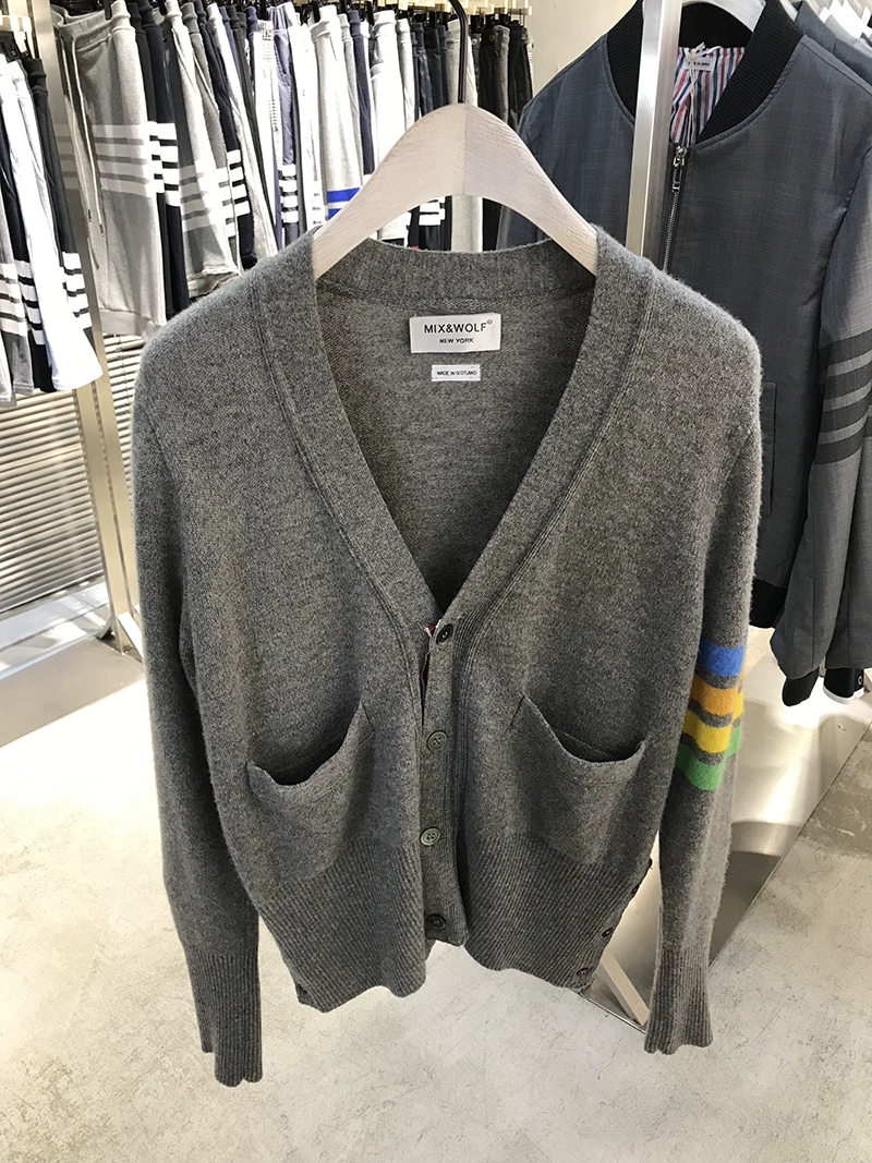 Mùa thu đông 2019 áo len cashmere mới tinh khiết, tay áo thương hiệu thời thượng, áo len bốn dây màu, cùng phong cách cho nam và nữ - Áo len Cashmere