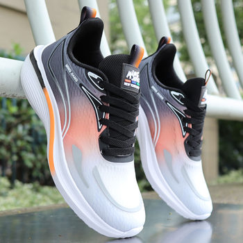 Summer Sports Shoes for Men, Lightweight, Thin, Breathable Shoes, Casual Shoes, Non-Slip, Soft Sole, Shock-Absorbing Mesh, Student Running Shoes