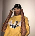 POXFFEE áo thun ngắn tay nữ mùa xuân và mùa thu hip-hop hoang dã mschf áo sơ mi nước ngoài khí gas áo đỏ lưới thủy triều phụ nữ - Áo phông áo thun tay lỡ Áo phông