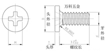  Cross round head flat head C head thin head machine tooth electronic micro mobile phone screw M1 6