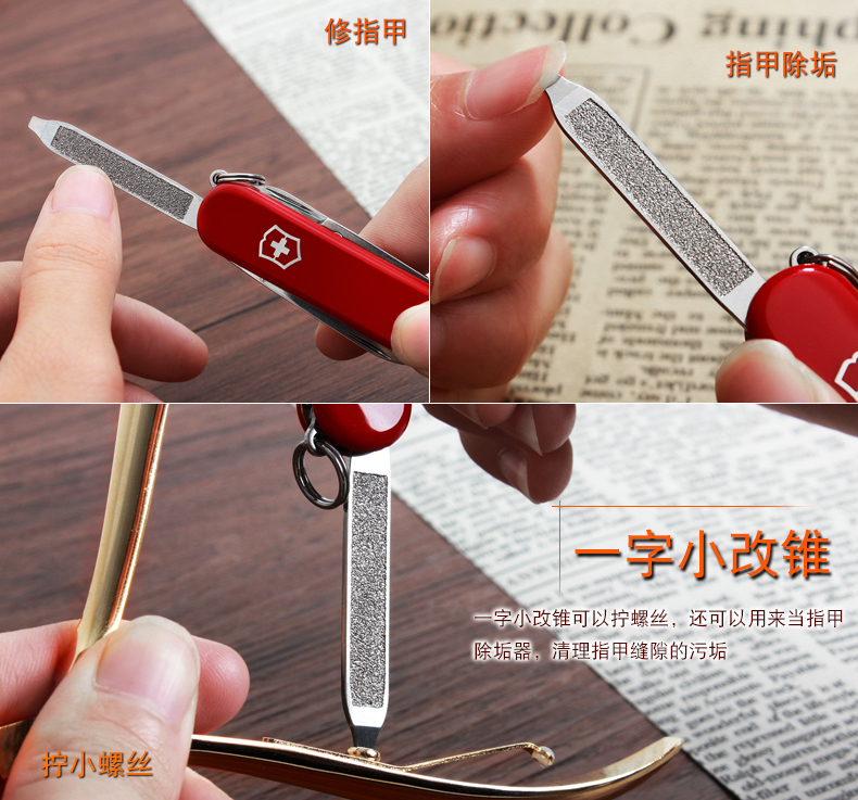 Victorinox Swiss Army Knife 0.6223 Trái Cây Nhỏ Knive Xách Tay Di Động Đa Chức Năng Thụy Sĩ Sergeant Knife Folding Cutter