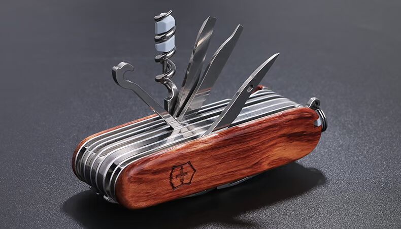 Vickers Saber chính hãng Swiss Army Knife Dụng cụ bằng gỗ 1.6794,69 Công cụ gấp đa chức năng ngoài trời bộ dao nhà bếp của Nhật
