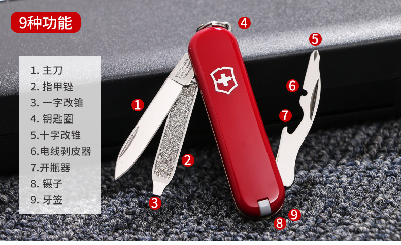 Victorinox Swiss Sergeant dao với 58MM công cụ đa chức năng cầm tay mini dao gấp dao Thụy Sĩ dao xếp đa năng leatherman