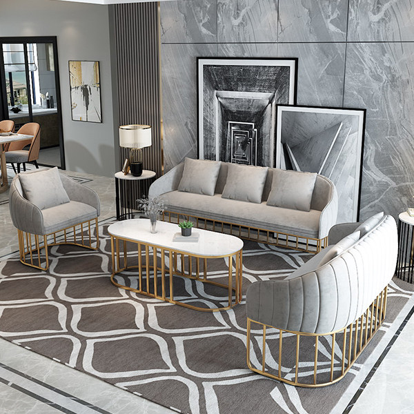 Bedroom small sofa small living room rental clothing store single sofa chair double fabric small apartment flannel sofa