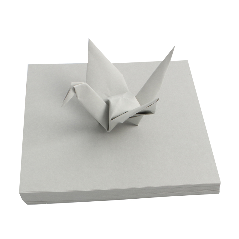 Square Off-White Origami Gray Origami Paper Crane Handmade Origami Stacked Paper Crane Origami Paper Crane Finished Product