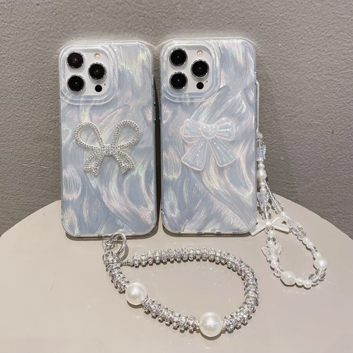 Apple, совместимый iPhone 16, креативный чехол для телефона с бантиком, защитный чехол, 16promax, iphone, 12