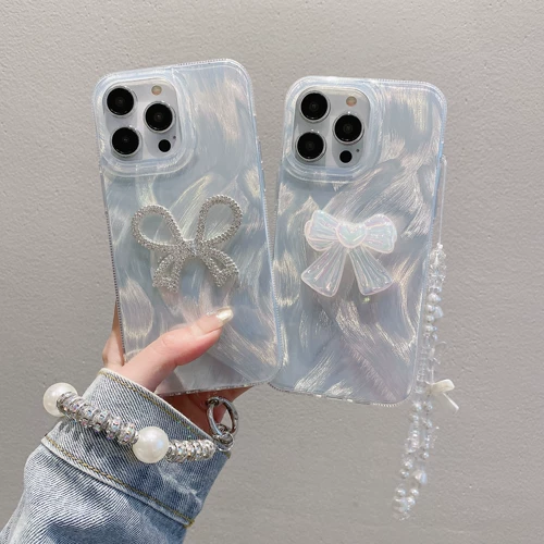 Apple, совместимый iPhone 16, креативный чехол для телефона с бантиком, защитный чехол, 16promax, iphone, 12