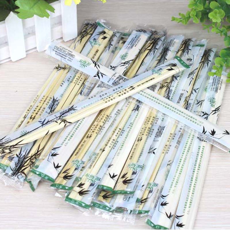 Disposable chopsticks independently package high-grade bamboo chopsticks barbecue fast food restaurant long