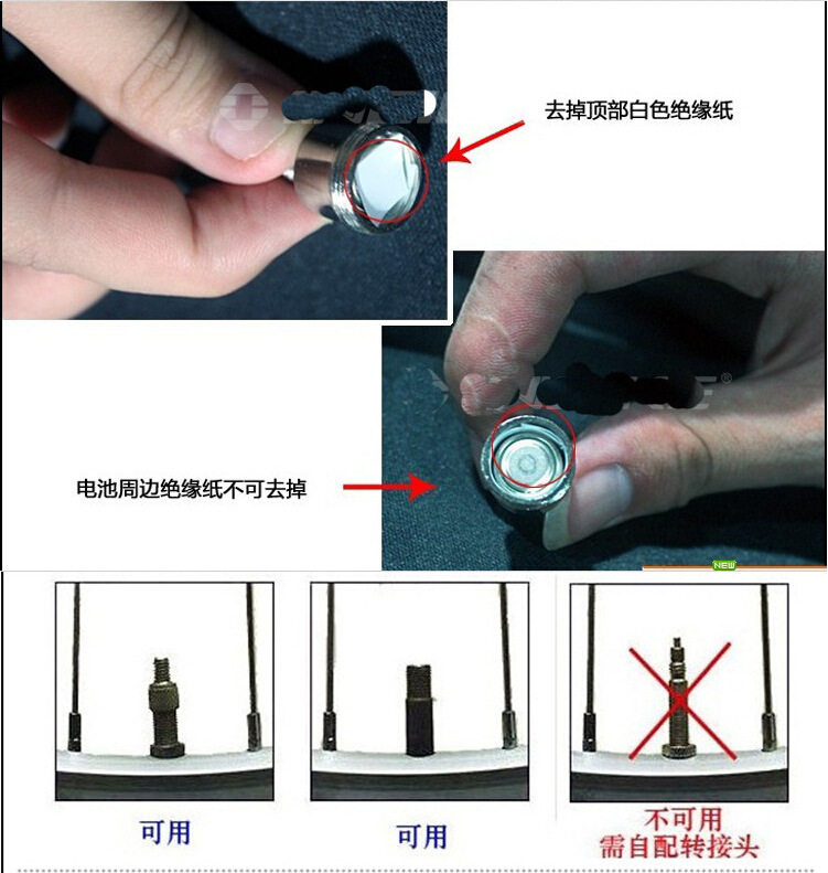 Eclairage pour vélo WARWOLF - feux de Valve - Ref 2399951 Image 11