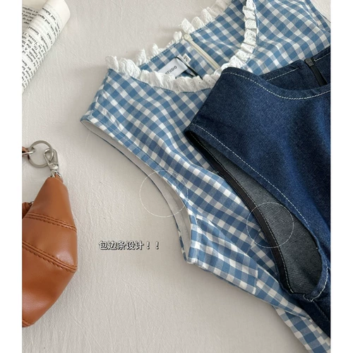 Платье без рукавов с круглым воротником, корсет, мини-юбка