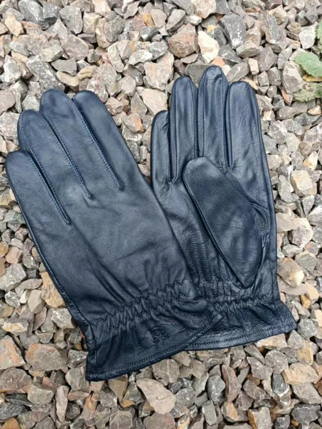 Zhiqiang Outdoor Men Genuine Leather Gloves Spring Fall Riding Single Gloves Flying Leather Gloves Mountain Goat Leather Pure Blue