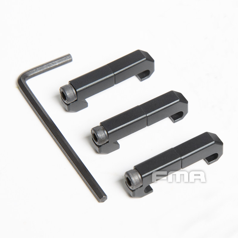 FMA Nylon/Metallschiene Kabel-Organizer Schalter Kabelclip für Taschenlampe PEQ Gehäuse TB1427 Schwarz – Detail 6