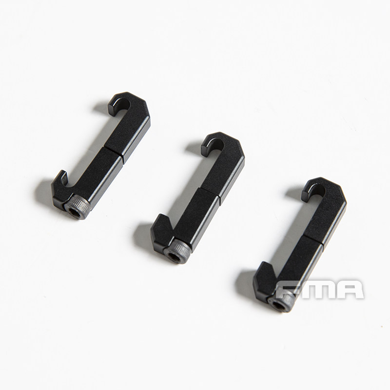 FMA Nylon/Metallschiene Kabel-Organizer Schalter Kabelclip für Taschenlampe PEQ Gehäuse TB1427 Schwarz – Detail 7
