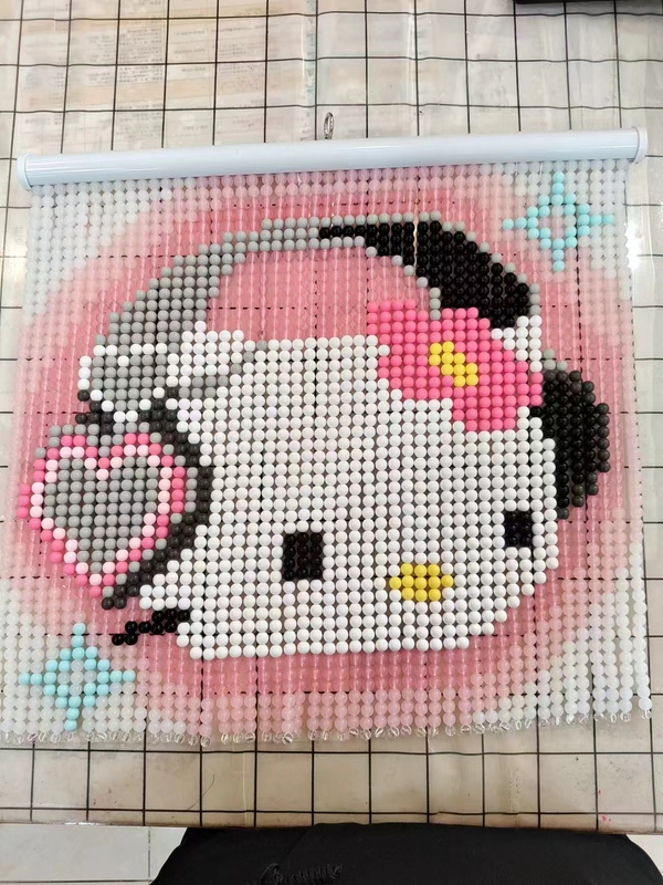 Hello Kitty Cartoon Beaded Door Curtain Material Kit Japanese and Korean Vintage Store Handmade DIY Decorative Hanging Curtain Entrance Partition