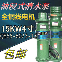 QY65-60 3-15KW4 inch oil dipping pump agricultural large flow drainage deep wells pool pump 380V