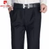Mùa thu dày quần Pierre Cardin nam trung niên kinh doanh bình thường len phù hợp với quần thẳng công cụ quần lỏng quần tây kaki nam Suit phù hợp