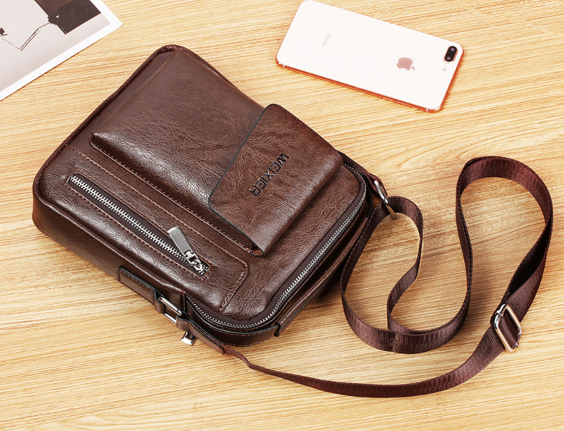 Phiên bản Hàn Quốc của túi đeo vai nam Messenger phần dọc túi xách nhỏ retro túi xách nam kinh doanh túi xách xu hướng giản dị ví charles & keith