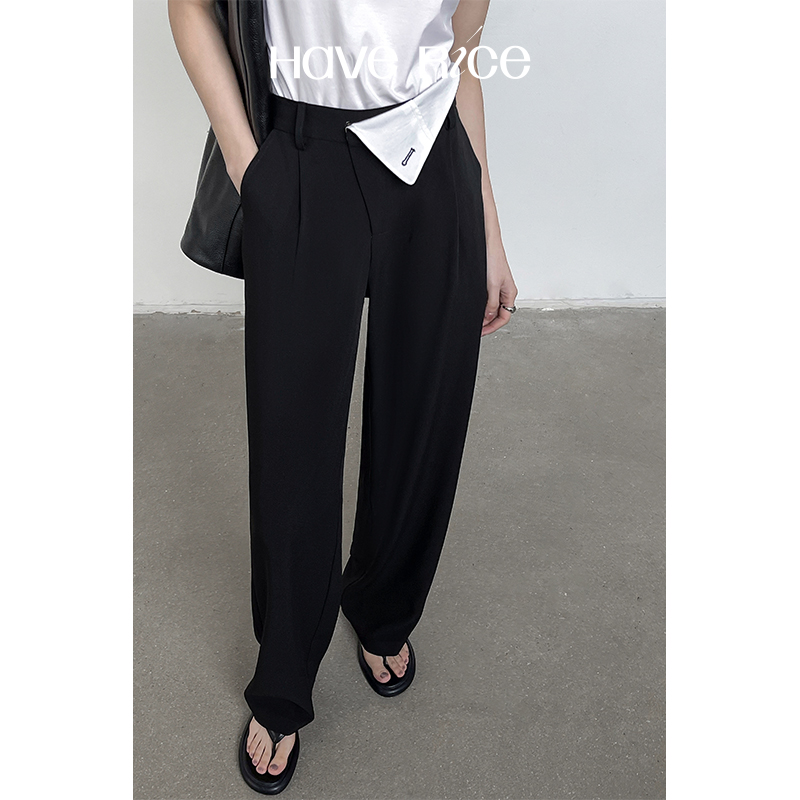 HAVERICE RESTAURANT PACKSPRING Sucking Eyes Fried Street Styling Sensation Pants Small Crowd Design Drag Pants Woman