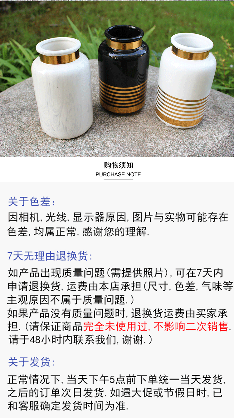 Ins Bắc Âu sang trọng mạ vàng bình gốm chèn hoa phòng khách nhà hoa màu xanh lá cây trang trí trang trí hoa chậu - Vase / Bồn hoa & Kệ chau nhua
