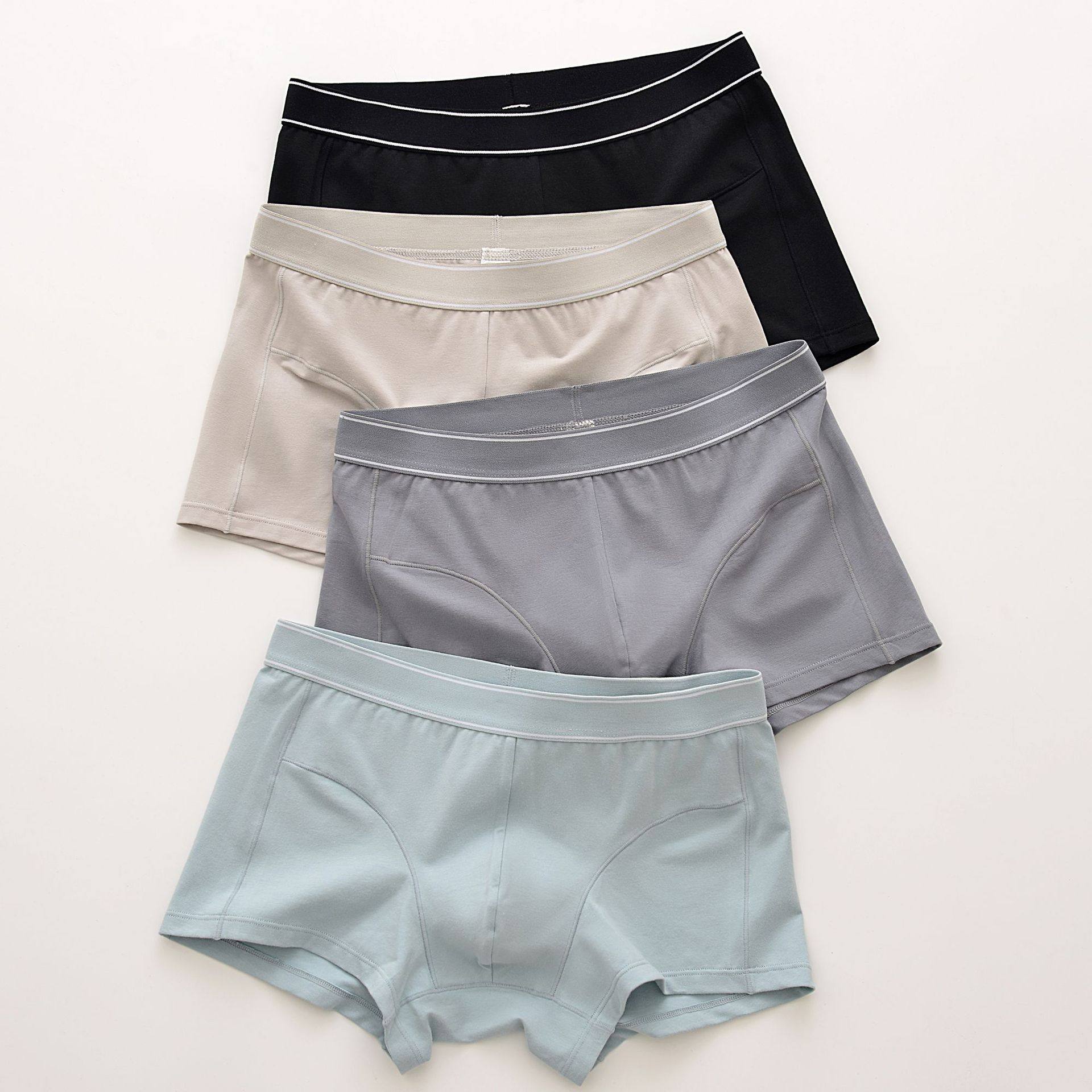 3 Dress Pants Feet Widening Cotton Combed Pure Cotton Men's Underwear Sport Four-corner Pants Massage Teenagers Four Corners Mid Waist