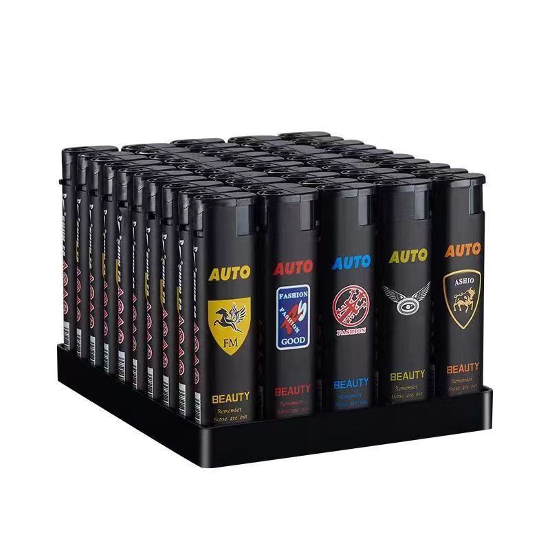 Disposable thickened explosion-proof electronic Ming fire windproof lighter custom print lettering lettering and making bookings-Taobao