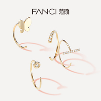 Fanci Fan Qi jewelry earfun18K rose gold earrings 2020 New Tide earrings female diamond earrings