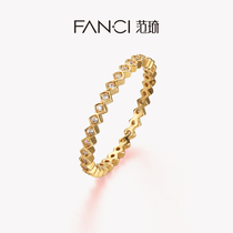 Fanci Fan Qi 14K gold ring female ring fashion temperament single female ring light luxury Christmas gift to girlfriend