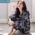 Jing Yun mới mùa xuân đồ ngủ nữ dài tay cotton hoạt hình phù hợp với phiên bản Hàn Quốc của áo len rộng chân phụ nữ dịch vụ nhà mùa thu - Bên ngoài ăn mặc những bộ jumpsuit đẹp nhất Bên ngoài ăn mặc